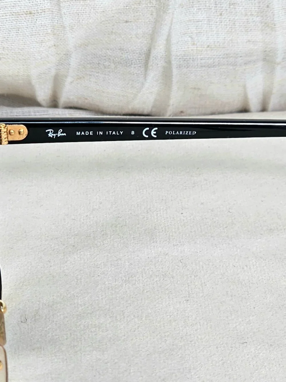 Ray-Ban Clubmaster Polarized Sunglasses RB3016 Black Gold Classic G15 Lenses w/ - Picture 9 of 13